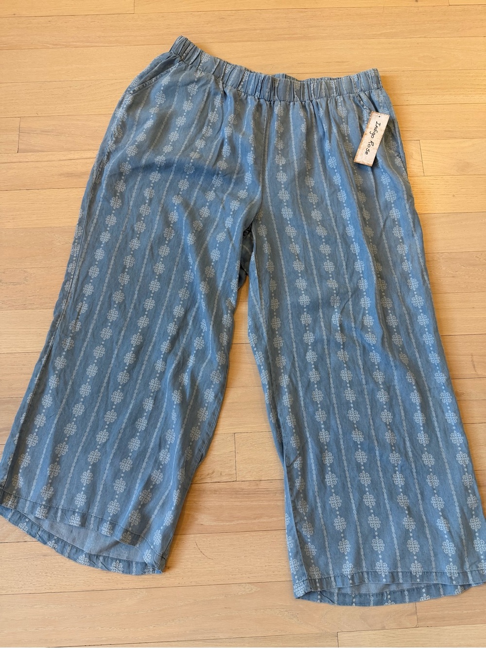 Women’s Indigo Rose Wide-Leg Pull-On Pants in Slate Blue